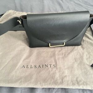 AllSaints Black Leather Bag
